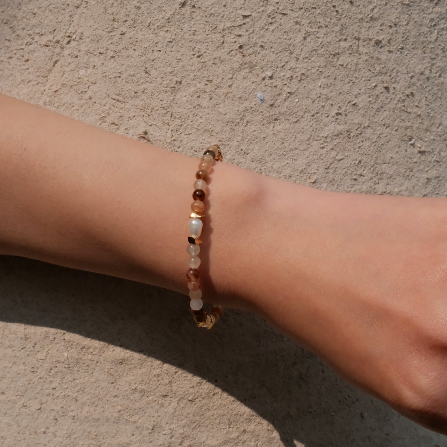 Multiple Crystal & Baroque Pearl Chakra Healing Bracelet